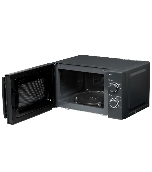 Микроволновая печь CASO M 20 EASY зеркальный/черный, 20 л, 700 Вт, переключатели - поворотный механизм