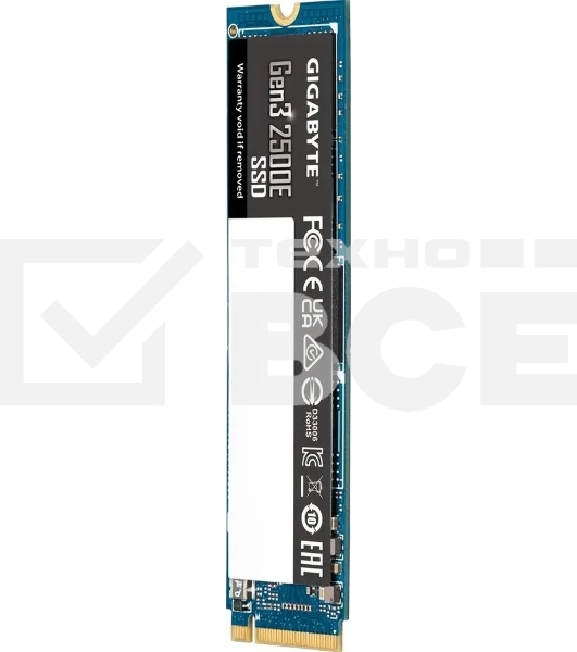 Накопитель SSD GIGABYTE AORUS Gen3 2500E, 1ТБ, M.2 2280, PCIe 3.0 x4, NVMe, R/W 2400/1800