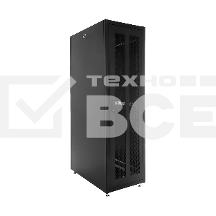 Шкаф серверный напольный ЦМО ШТК-Э, IP20, 48U, 2254х600х1000 мм (ВхШхГ), дверь: перфорация, боковая панель: сплошная, разборный, цвет: чёрный