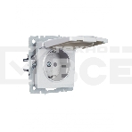 Розетка 1-местная IEK BRITE РСбш10-3-БрА (BR-R16-16-K47) с заземлением, с защитными шторками и крышкой, 16А IP20, алюминий, фото4