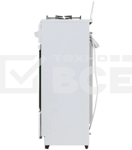 Плита комбинированная Flama CK 2201 W белый, конфорок 2 шт газовых, духовка 30 л, 50 см x 85 см x 38 см