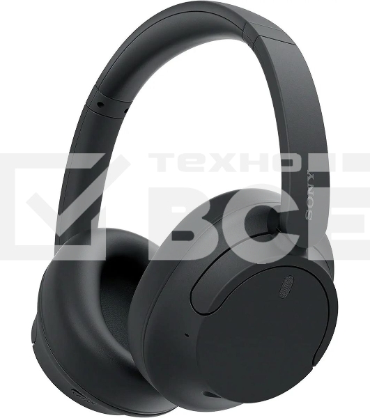 Беспроводные/проводные наушники SONY WH-CH720N черный, полноразмерные, Bluetooth + проводной, активное шумоподавление, до 50 ч