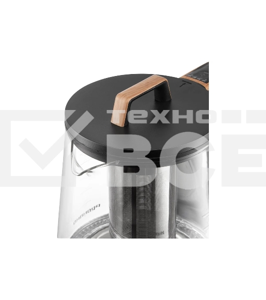 Чайник электрический Redmond KG-251 черный с деревом