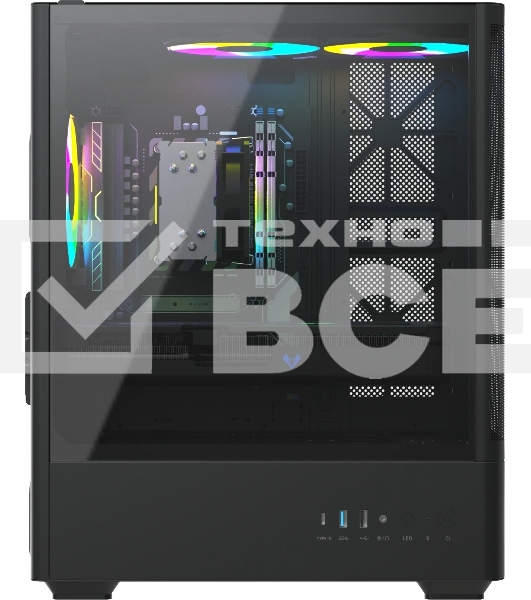 Компьютер Teclast G03 Ryzen 5 9600X (3.9) 32Gb SSD1Tb RTX5060TI 16Gb Windows 11 Pro GbitEth WiFi BT 500W черный (G03 9600X32G1T5060T16BKRU)