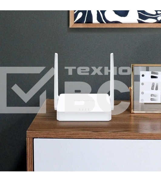 Роутер Mercusys 300Mbps Multi-Mode Wireless N Router, 2× Fixed External Antennas, 2× 10/100 Mbps LAN Ports, 1× 10/100 Mbps WAN Port, FEATURE: Access Point Mode, WPS/Reset Button, IPTV, IPv6, Beamforming, MU-MIMO, Parental Controls, Guest Network