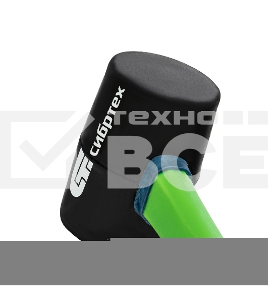 Киянка резиновая Сибртех 225г, черная резина, фибергласовая рукоятка