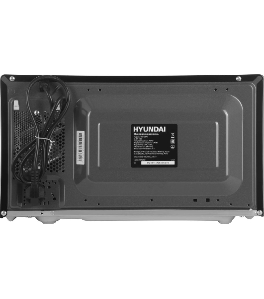 Микроволновая печь Hyundai HYM-D3043 серебристый, 20 л, 700 Вт, переключатели - кнопки, поворотный механизм