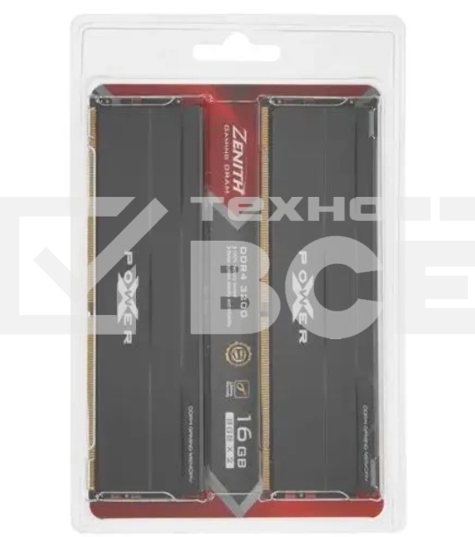 Оперативная память Silicon Power Xpower Zenith, DDR4, 16GB (2x8 GB), 3600 MHz, CL18, радиатор, чёрный