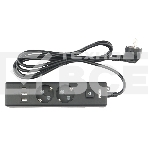 Бытовой удлинитель PowerCube, 2р с/з вык.,3USB, 3500 Вт, 16А, 1.9 м, 3*1,0 (черный) PC-5B-2M, фото 1