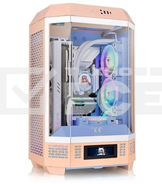 Корпус Thermaltake The Tower 300 розовый без БП miniITX 8x120mm 6x140mm 2xUSB3.0 audio bott PSU