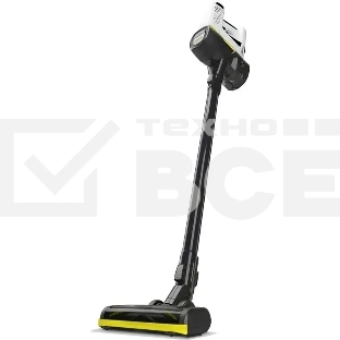 Пылесос вертикальный/ручной Karcher VC 4 черный/белый, питание от аккумулятора, 140 Вт, уборка сухая, пылесборник 0.65 л, работа от АКБ max - 30 мин