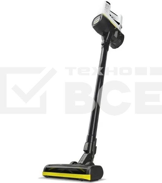Пылесос вертикальный/ручной Karcher VC 4 черный/белый, питание от аккумулятора, 140 Вт, уборка сухая, пылесборник 0.65 л, работа от АКБ max - 30 мин