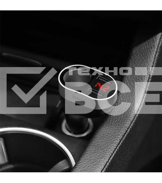 Автомобильная зарядка HOCO Z29 Regal, 2xUSB + прикуриватель, 3.1A, 96W, черный