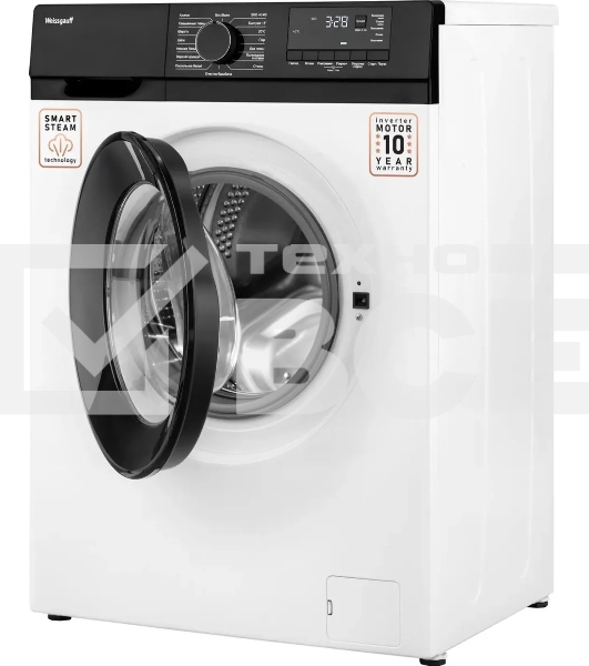 Стиральная машина Weissgauff WM 45127 DC Inverter Steam белый, загрузка фронтальная 7 кг, 1200 об/мин., класс: А+++