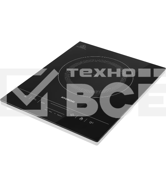 Плита Индукционная Hyundai HYC-0111 черный/серебристый закаленное стекло (настольная)