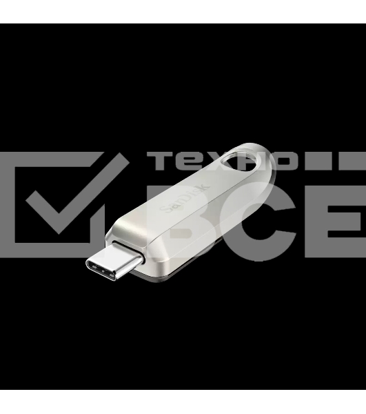 Флешка USB SanDisk Ultra Luxe (SDCZ75-256G-G46), 256Gb, USB Type-C, R/W 400/150, серебристый