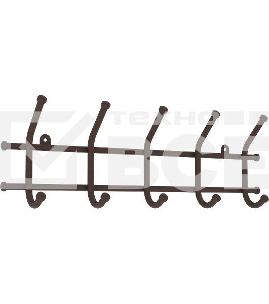 Вешалка настенная ЗМИ Норма 5 Коричневый ВН 24 КОР