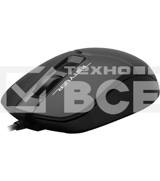 Мышь проводная A4Tech Fstyler FM12S черный, 1200 dpi, USB, кнопки - 3