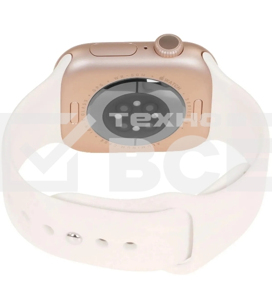 Умные часы Apple Watch Series 11 A3333 46мм OLED корп.розовое золото Sport Band рем.белый разм.брасл.:S/M (MEV64LW/A)