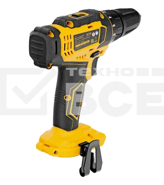 Дрель-шуруповерт Denzel CDL-18-0, Аккумуляторная, 18В, Без АКБ и ЗУ