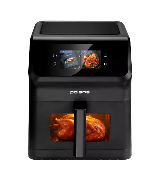 Аэрогриль Polaris PAF 9007WS черный, 1900 Вт, 6.5 л, сенсор, 25 программ