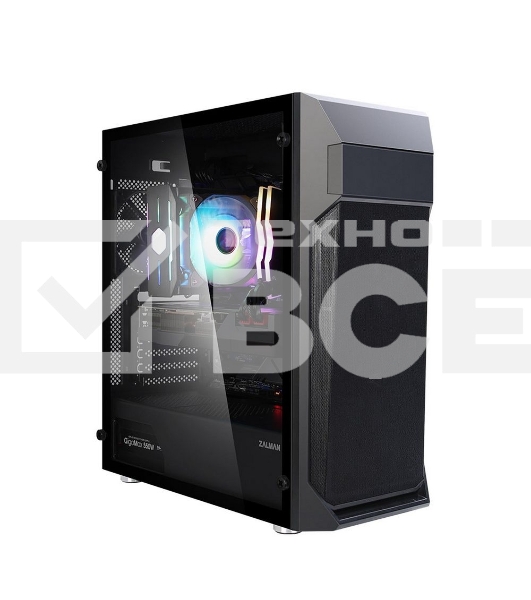 Компьютерный корпус ZALMAN Z1 PLUS, ATX, BLACK, WINDOW, 1x5.25