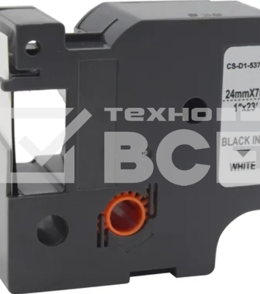 Картридж ленточный Cactus CS-D1-53713 24мм, черный шрифт, белый фон, 7м для DYMO Rhino Pro 6000, LM 500TS