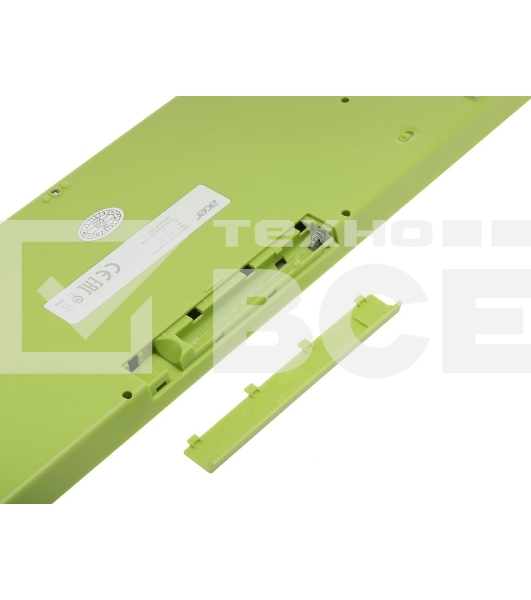 Клавиатура + мышь Acer OCC205 беспроводной USB, 1200 dpi, зеленый/желтый