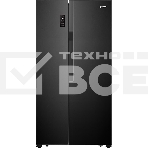 Холодильник Gorenje NRS918EMB черный инвертер двухкамерный 334/167л морозилка сбоку, No Frost, Side by Side, фото 1