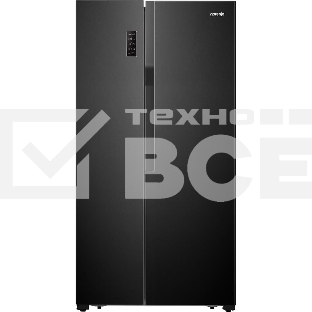 Холодильник Gorenje NRS918EMB черный инвертер двухкамерный 334/167л морозилка сбоку, No Frost, Side by Side