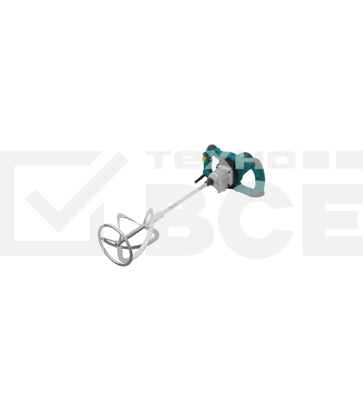 Миксер Fit 1600 Вт, 0-580 / 0-780 об/мин, 90 Нм, 145 л, двухскоростной, металл.корпус, БС щеток, рез.накл., коробка