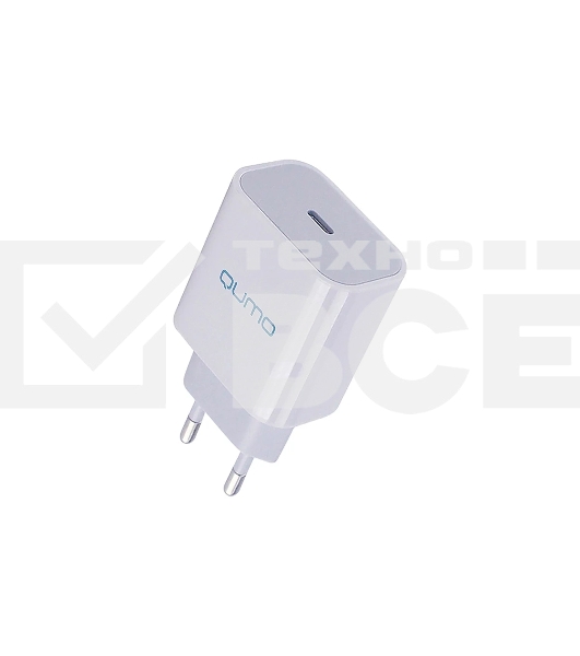 Сетевое зарядное устройство Qumo Energy light (Charger 0051) PD 20W, 1USB, Type-C, белый