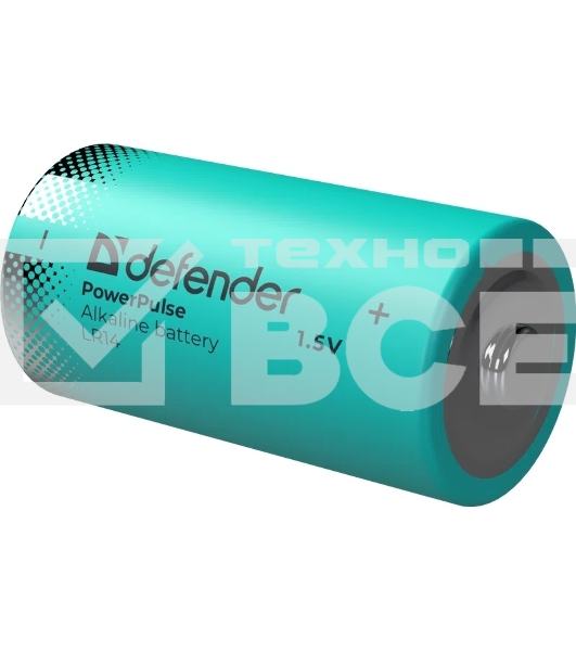 Батарейка алкалиновая Defender LR14-2BL С, блистер, 2 шт., PowerPulse