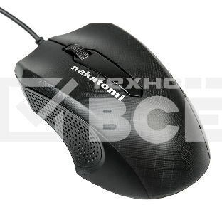 Мышь проводная Nakatomi MON-07U черный, 800 dpi, USB, кнопки - 3