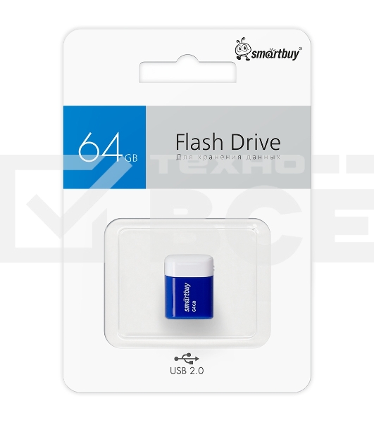Флешка USB SmartBuy 64 Gb,LARA Blue (SB64 GbLARA-B)