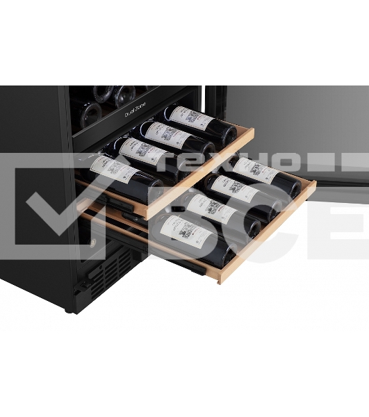 Встраиваемы е винный шкаф Gorenje WCU68F6BG4WF, объем 138 л, вместительность 46 бутылок, 4 полки, цифровой дисплей, Wi-Fi, LED освещение, защита от УФ-излучения, энергоэффективность А+, черный