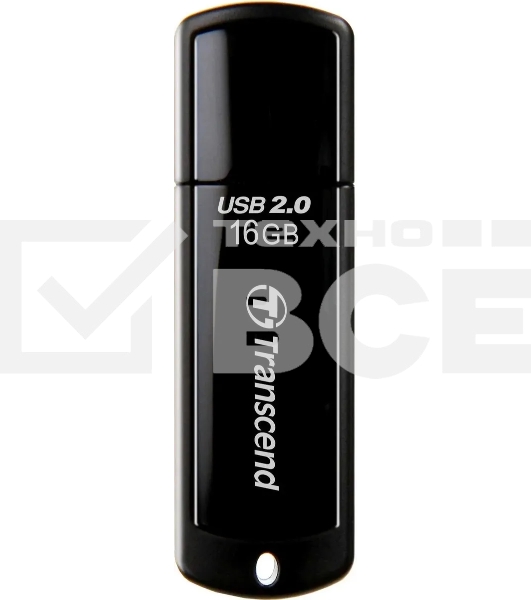 Флешка USB Transcend JetFlash 350 (TS16GJF350), 16Gb, USB 2.0, R/W 15/7, черный