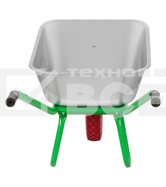 Тачка садово-строительная Сибртех с PU колесом, грузоподъемность 180 кг, объем 90 л