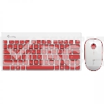 Комплект клавиатура+мышь Smartbuy 220349AG беспроводной, USB, 1600 DPI, белый/красный, фото 1