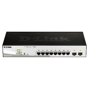Коммутатор D-Link DGS-1210-10P/F3A, 8×1 Гбит/с + 2×1 Гбит/с SFP, настраиваемый