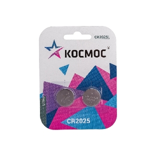 Элемент питания литиевый CR2025 2хBL (блист.2шт) КОСМОС KOC20252BL