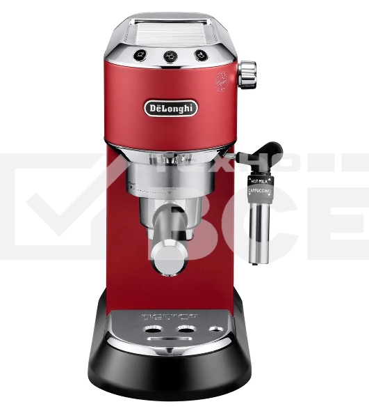 Кофеварка эспрессо DeLonghi EC685.R красный, исп. кофе - молотый/чалды, 1.1 л, 1350 Вт, 15 Бар.