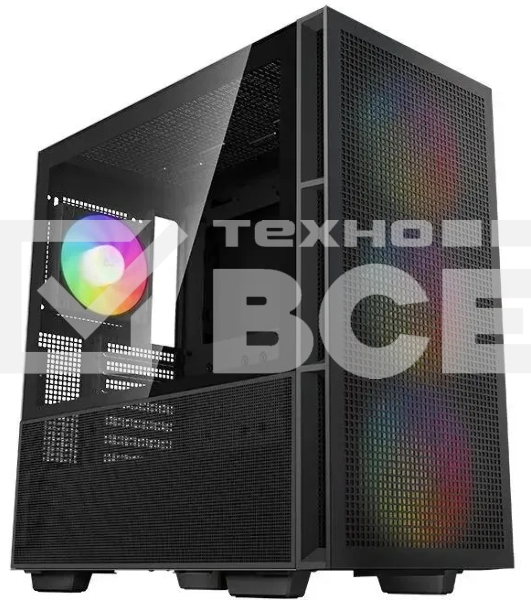Компьютерный корпус DeepCool CH560 Black (R-CH560-BKAPE4-G-1) (ATX, без БП, 2хUSB, с окном)