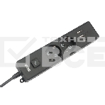 Бытовой удлинитель PowerCube, 2р с/з вык.,3USB, 3500 Вт, 16А, 1.9 м, 3*1,0 (черный) PC-5B-2M, фото4