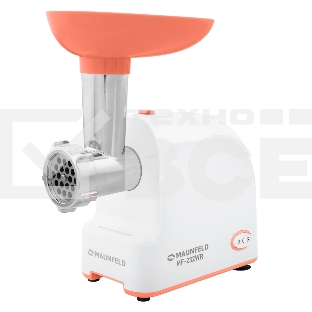 Мясорубка электрическая Maunfeld MF-232WR красный, 1340 Вт, 1.3 кг/мин, реверс, насадки - 4