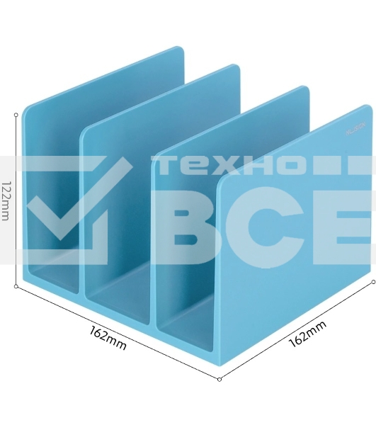 Подставка-ограничитель для книг Deli NS006BLUE Nusign 162x162x122мм синий