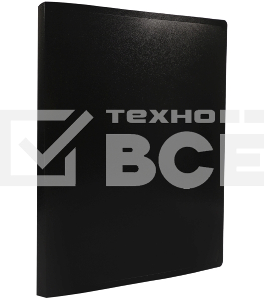 Папка с металлическим пружинным скоросшивателем Silwerhof Eco A4, пластик, 0.5мм, черный