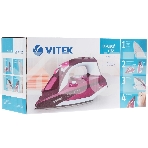 Утюг Vitek VT-1215 (PK) максимальная 2400 Вт.Подошва Ceramic Ultra Care., фото4