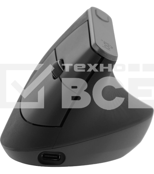 Мышь беспроводная/проводная Logitech MX Vertical графитовый, 4000 dpi, радиоканал, Bluetooth, USB, кнопки - 6