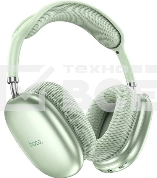 Беспроводные/проводные наушники Hoco W35 зеленый, полноразмерные, Bluetooth + проводной, до 40 ч.